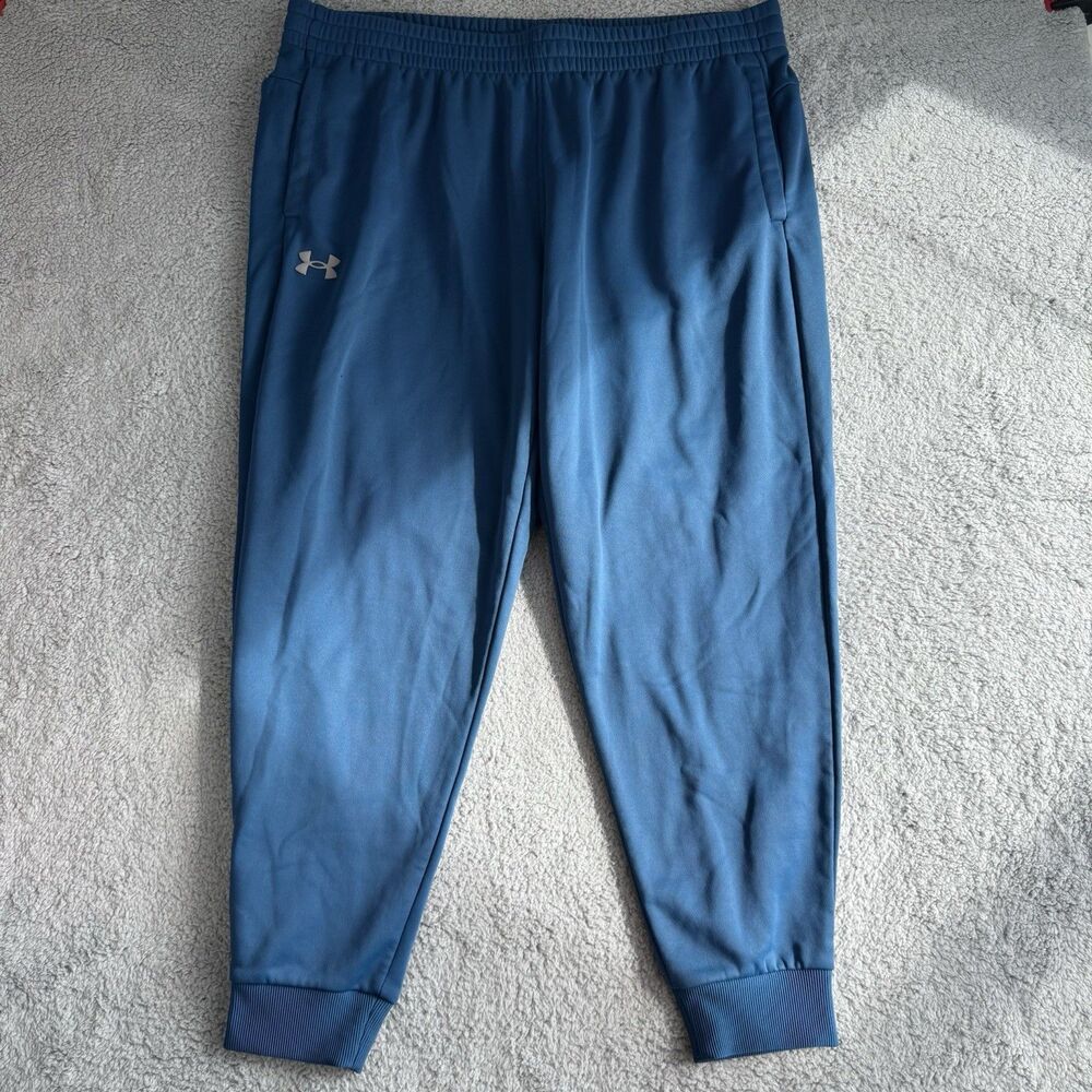 S Under Armour Pants Mens 3XL Blue Joggers Tapered Running Active Sweatpants